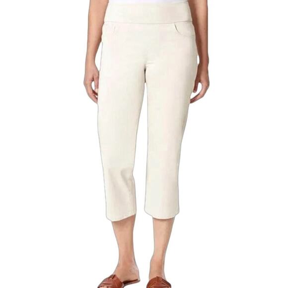 Gloria Vanderbilt Women's Cropped Pants Beige Slimming Effect Size 10 NWT - Picture 9 of 11